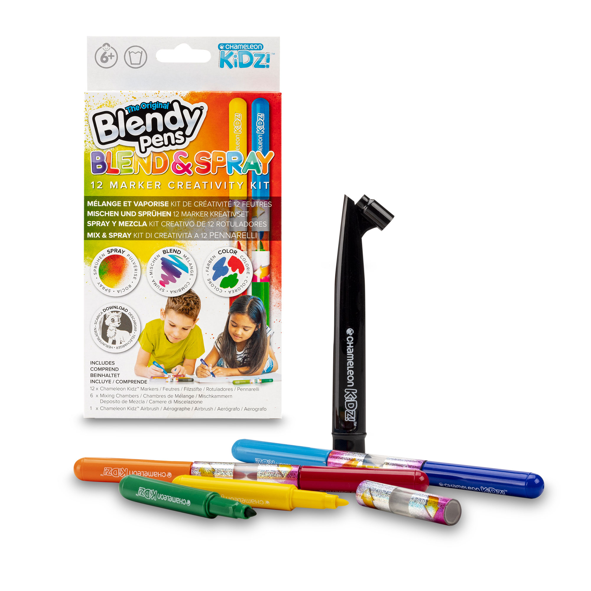 BLENDY PENS KIT SPRAY CREATIVO CON 12 ROTULADORES BLD01111