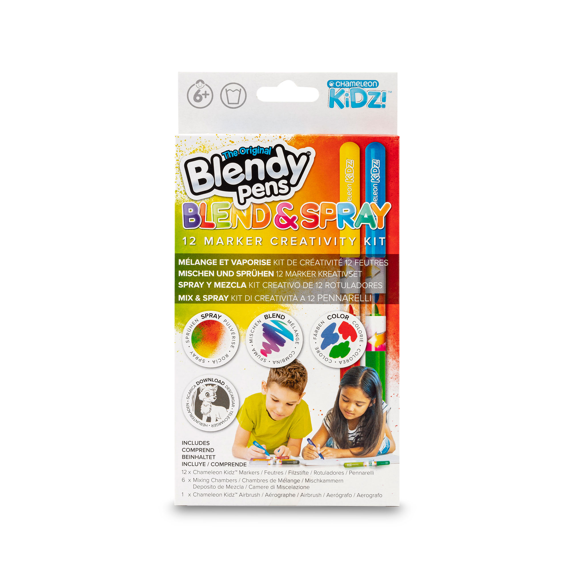 BLENDY PENS KIT SPRAY CREATIVO CON 12 ROTULADORES BLD01111