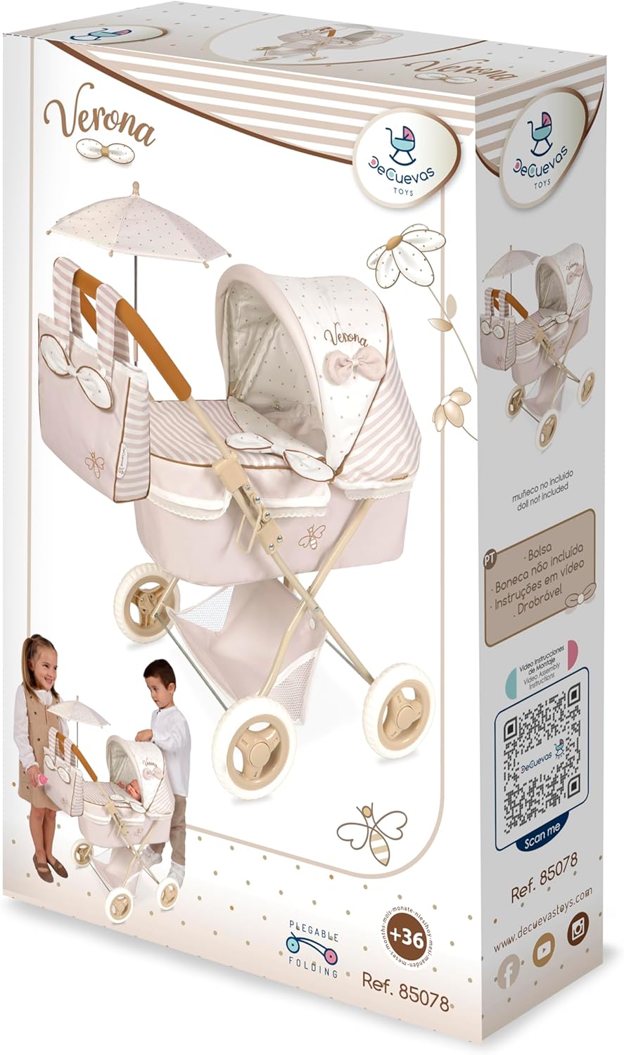 COCHE MUÑECA PLEGABLE C/SOMBRILLA 85078 - N24824