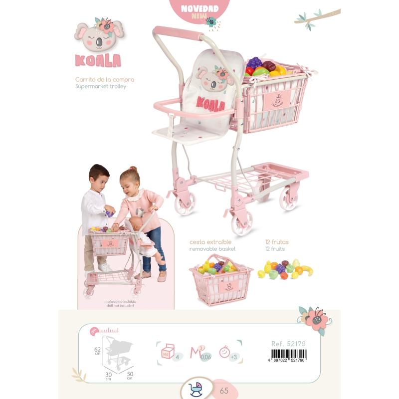 CARRO PORTABEBE CON 12 FRUTAS 52179 - N25324