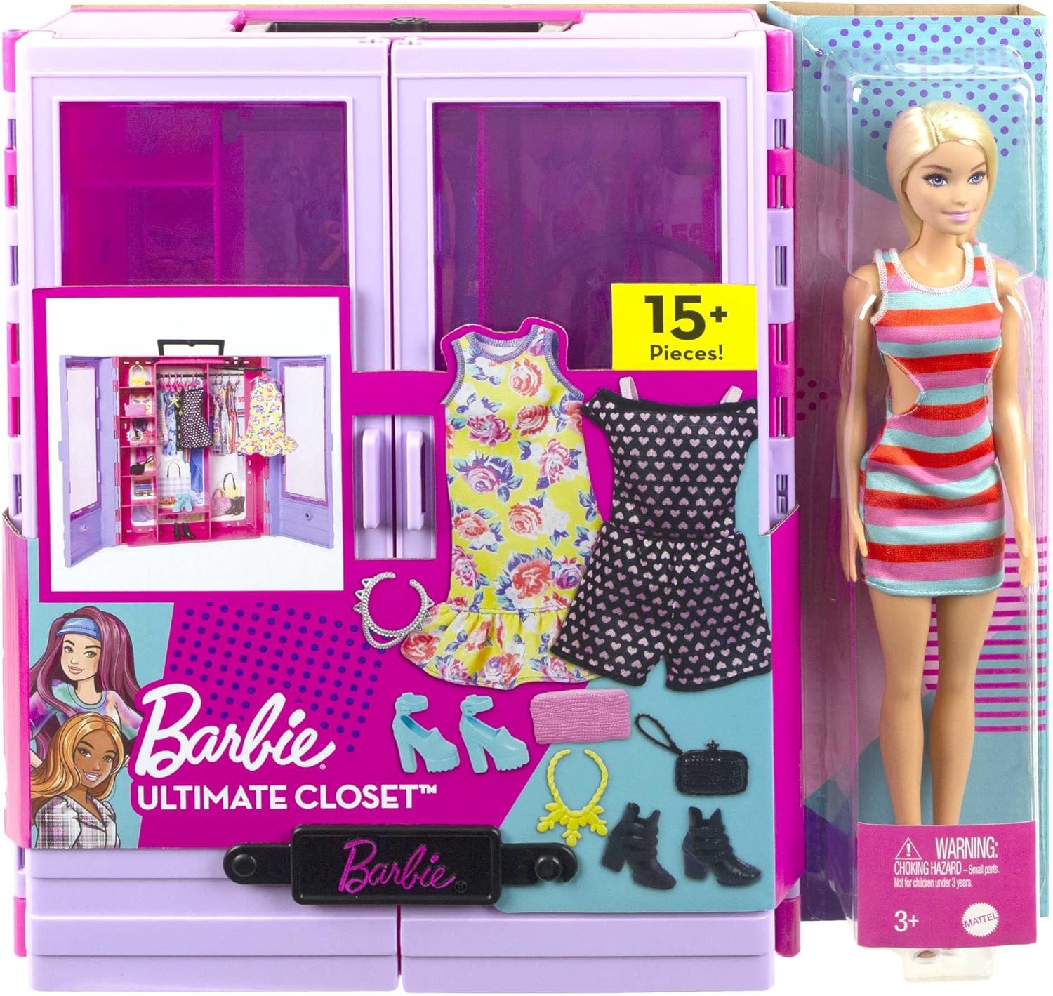 MUÑECA BARBIE FASHIONISTA ARMARIO PORTATIL HJL66 - N98224