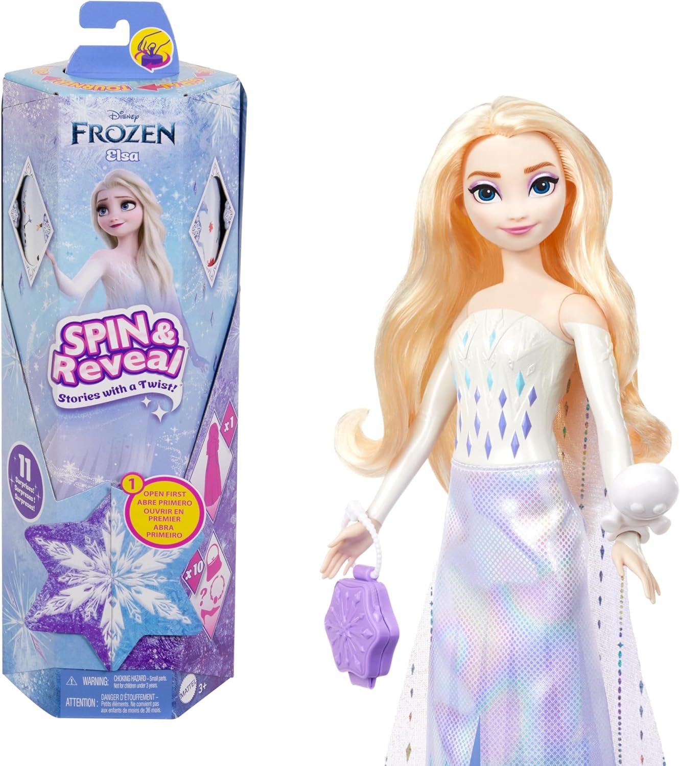 MUÑECA FROZEN ELSA SPIN Y REVEAL HTG25