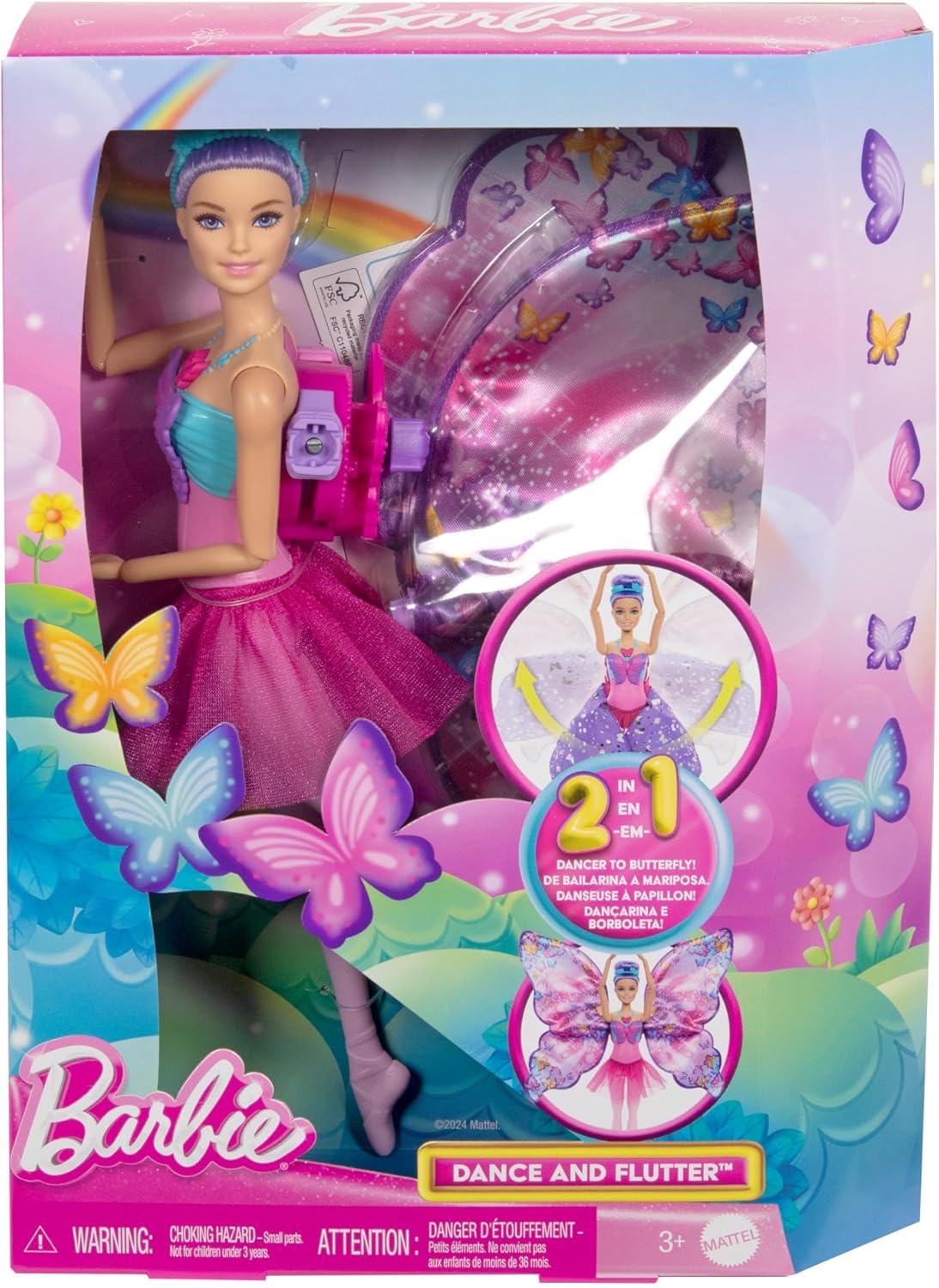 MUÑECA BARBIE DREAMTOPIA MARIPOSA BAILARINA HXJ10